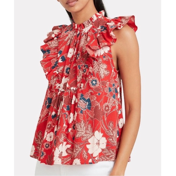 Ulla Johnson Tops - Ulla Johnson Ida Ruffle Floral Blouse